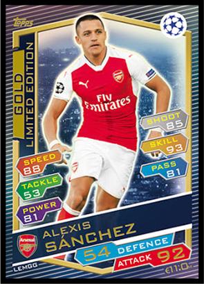 Arsenal London #035 Alexis Sanchez Match Attax 2017/18 Premier League