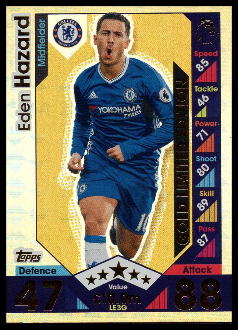 Match Attax Extra 2016/17 Tin Limited Edition Eden Hazard with 70 cards 16/17 