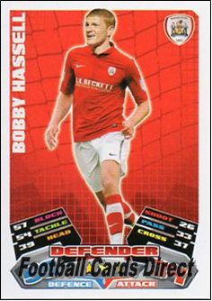 #6 Bobby Hassell Match Attax Championship 11/12 Base Card