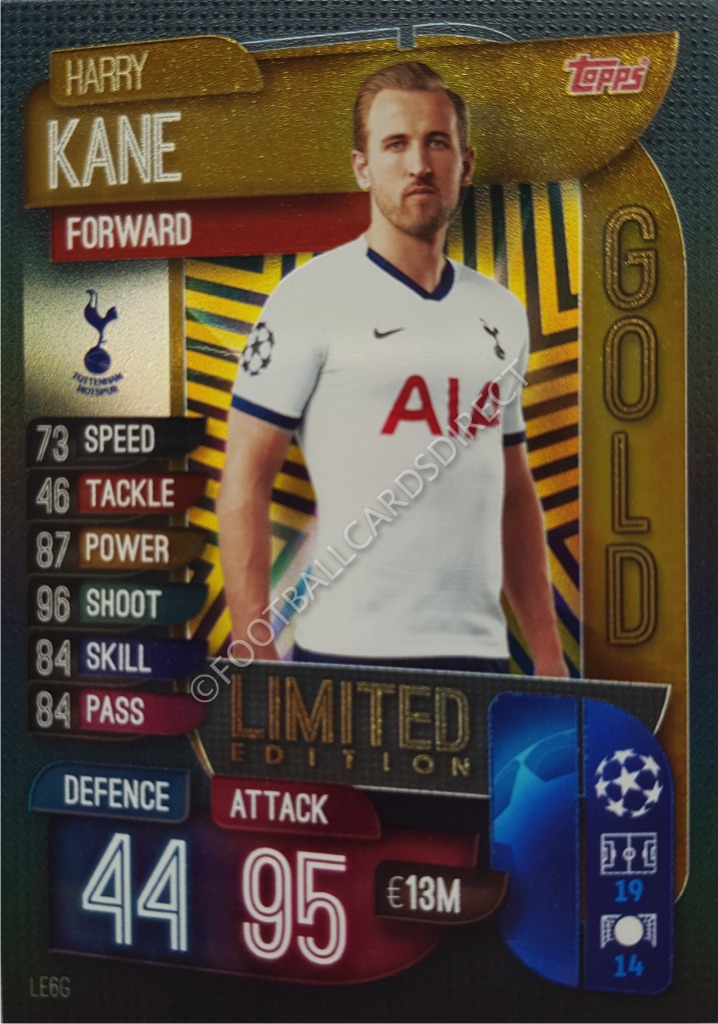 MATCH ATTAX 101 2019/20 HARRY KANE GOLD LIMITED EDITION LE4G MINT 