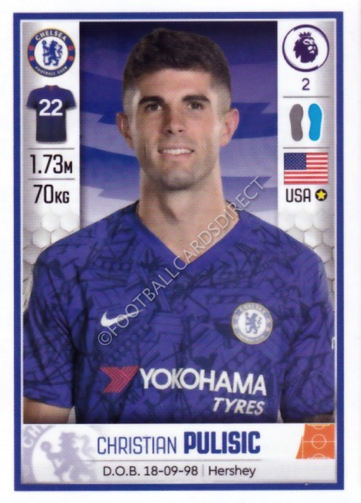 184 CHRISTIAN PULISIC (CHELSEA) PANINI FOOTBALL 2020 – Football