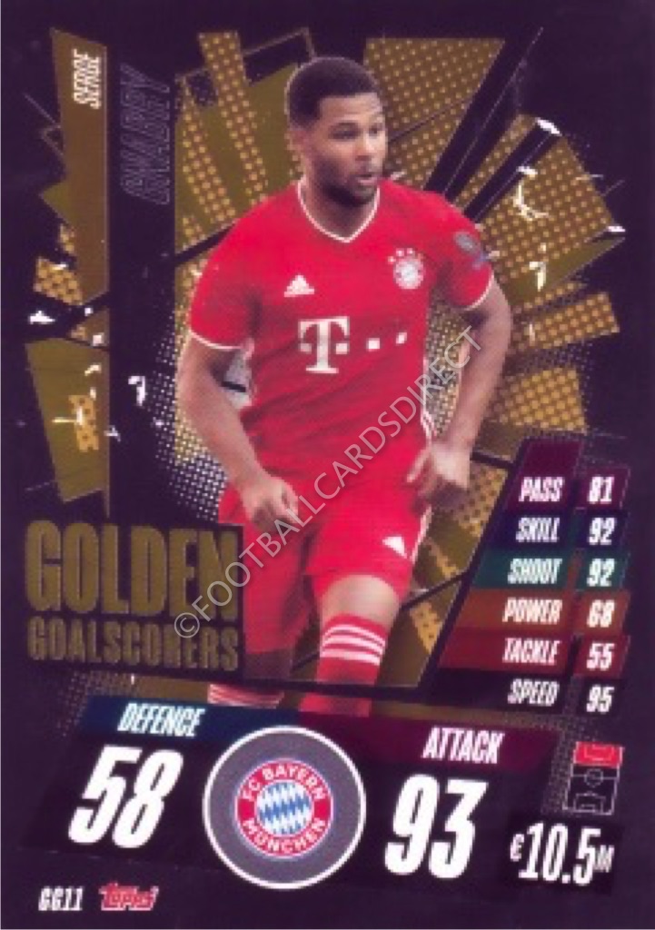 Topps Match Attax Champions League 20/21 GG11 Golden Goalscorers Serge Gnabry