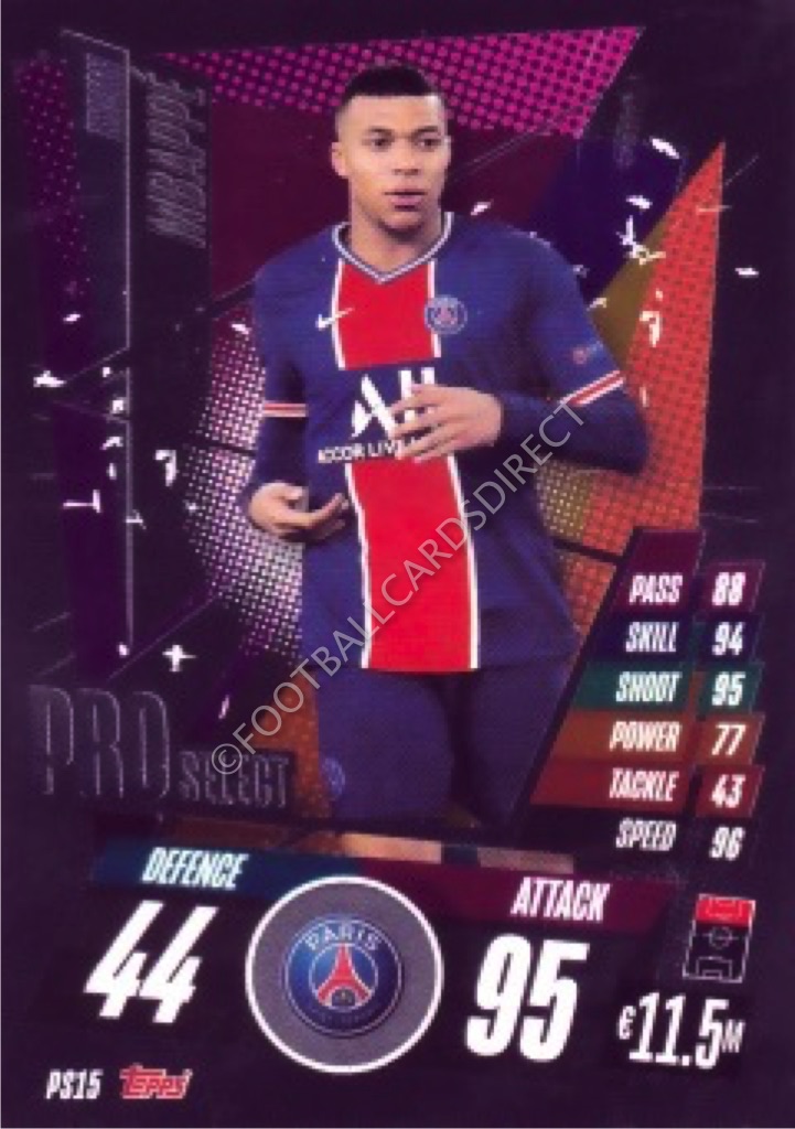Topps Match Attax Champions League 2020/2021 Mbappe Gold Limited Edition  20/21
