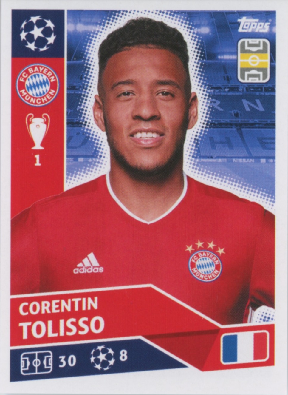 Sticker 100 Panini FC Bayern München 2020/21 Hybrid Corentin Tolisso 