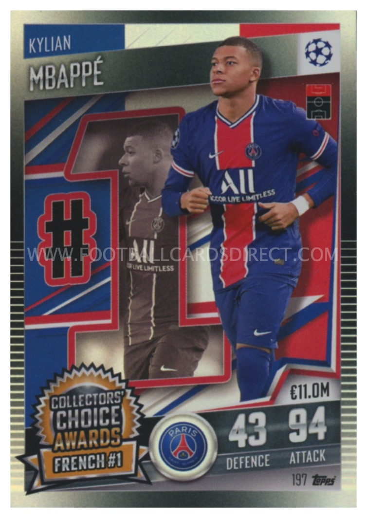 Topps Match Attax 101 Collectors Team of the Season TS9 Kylian Mbappe 