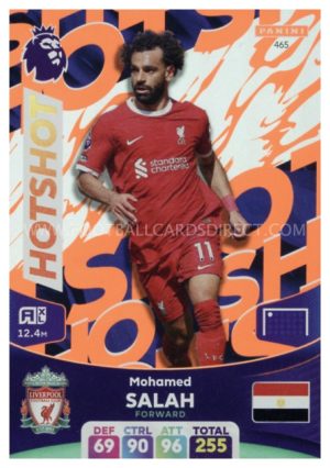 #465 MOHAMED SALAH (LIVERPOOL) HOTSHOT PANINI ADRENALYN XL 2024
