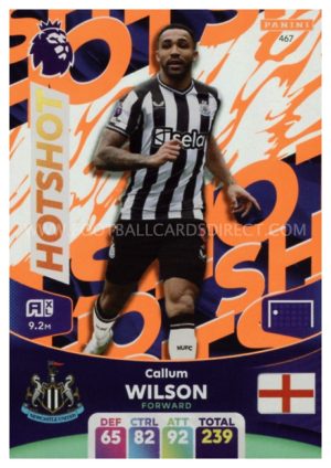 #467 CALLUM WILSON (NEWCASTLE UTD) HOTSHOT PANINI ADRENALYN XL 2024